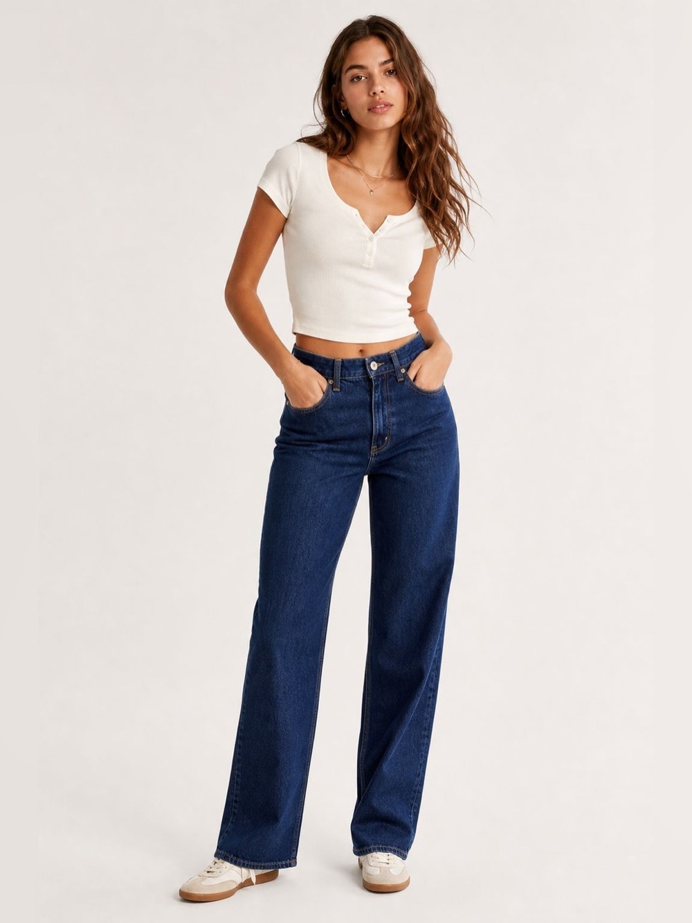 Abercrombie High Rise 90s Relaxed Jeans 25 Long Dark Wash